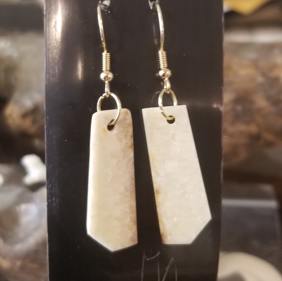Walrus Ivory tusk earrings - Picture 1 of 2